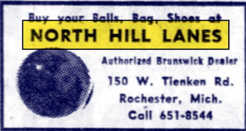 Avon North Hill Lanes - Aug 28 1963 Article